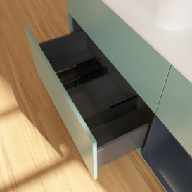 Тумба под раковину Villeroy & Boch Finion 120х50,1 см с подсветкой МДФ оливковый матовый лак/стекло белое матовое G401HGGM