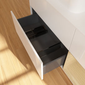 Тумба под раковину Villeroy & Boch Finion 120х50,1 см с подсветкой МДФ глянцевый белый лак/стекло белое матовое G401PCGF