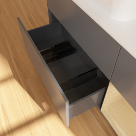 Тумба под раковину Villeroy & Boch Finion 120х50,1 см с подсветкой МДФ антрацит матовый лак/стекло белое матовое G401PCGK