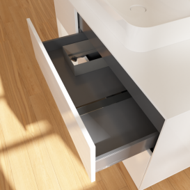 Тумба под раковину Villeroy & Boch Finion 120х50,1 см с подсветкой МДФ глянцевый белый лак/стекло белое матовое F411GFGF