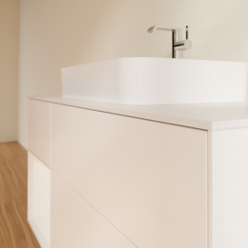 Тумба под раковину Villeroy & Boch Finion 120х50,1 см с подсветкой МДФ белый матовый лак/стекло белое матовое F411GFMT