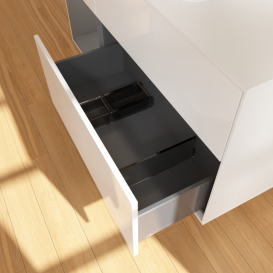 Тумба под раковину Villeroy & Boch Finion 120х50,1 см с подсветкой МДФ глянцевый белый лак/стекло белое матовое F411GKGF