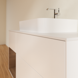 Тумба под раковину Villeroy & Boch Finion 120х50,1 см с подсветкой МДФ белый матовый лак/стекло белое матовое F411GNMT