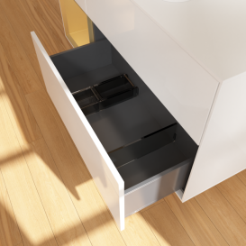 Тумба под раковину Villeroy & Boch Finion 120х50,1 см с подсветкой МДФ глянцевый белый лак/стекло белое матовое F411HFGF