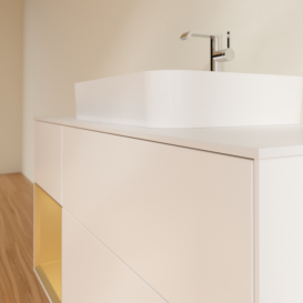 Тумба под раковину Villeroy & Boch Finion 120х50,1 см с подсветкой МДФ белый матовый лак/стекло белое матовое F411HFMT