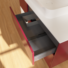 Тумба под раковину Villeroy & Boch Finion 120х50,1 см с подсветкой МДФ пион матовый лак/стекло белое матовое F411MTHB