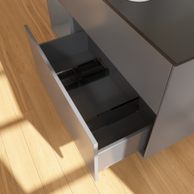 Тумба под раковину Villeroy & Boch Finion 120х50,1 см с подсветкой МДФ антрацит матовый лак/стекло черное матовое F412GKGK