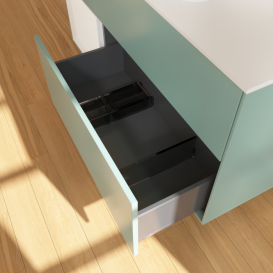 Тумба под раковину Villeroy & Boch Finion 120х50,1 см с подсветкой МДФ оливковый матовый лак/стекло белое матовое F411GFGM