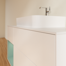 Тумба под раковину Villeroy & Boch Finion 120х50,1 см с подсветкой МДФ белый матовый лак/стекло белое матовое F411GMMT