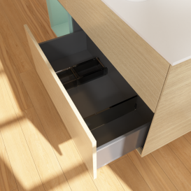 Тумба под раковину Villeroy & Boch Finion 120х50,1 см с подсветкой МДФ шпон дуба/стекло белое матовое F411GMPC