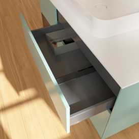 Тумба под раковину Villeroy & Boch Finion 120х50,1 см с подсветкой МДФ оливковый матовый лак/стекло белое матовое F411GNGM