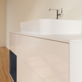 Тумба под раковину Villeroy & Boch Finion 120х50,1 см с подсветкой МДФ глянцевый белый лак/стекло белое матовое F411HGGF