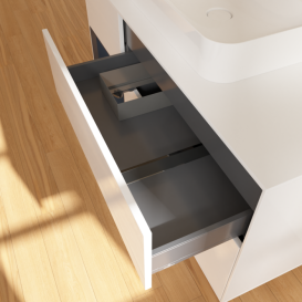 Тумба под раковину Villeroy & Boch Finion 120х50,1 см с подсветкой МДФ глянцевый белый лак/стекло белое матовое F411HGGF