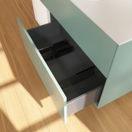 Тумба под раковину Villeroy & Boch Finion 120х50,1 см с подсветкой МДФ оливковый матовый лак/стекло белое матовое F411MTGM