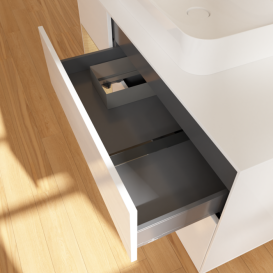 Тумба под раковину Villeroy & Boch Finion 120х50,1 см с подсветкой МДФ глянцевый белый лак/стекло белое матовое F411PCGF