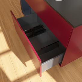 Тумба под раковину Villeroy & Boch Finion 120х50,1 см с подсветкой МДФ пион матовый лак/стекло черное матовое F412HGHB