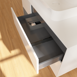 Тумба под раковину Villeroy & Boch Finion 120х50,1 см с подсветкой МДФ глянцевый белый лак/стекло белое матовое G411GJGF