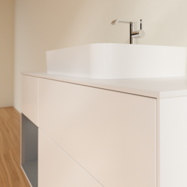 Тумба под раковину Villeroy & Boch Finion 120х50,1 см с подсветкой МДФ белый матовый лак/стекло белое матовое G411GKMT