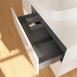 Тумба под раковину Villeroy & Boch Finion 120х50,1 см с подсветкой МДФ глянцевый белый лак/стекло белое матовое G411MTGF