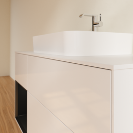 Тумба под раковину Villeroy & Boch Finion 120х50,1 см с подсветкой МДФ глянцевый белый лак/стекло белое матовое G411PDGF