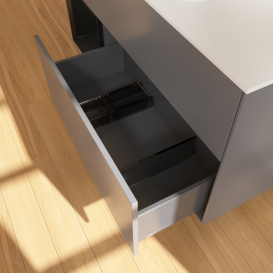 Тумба под раковину Villeroy & Boch Finion 120х50,1 см с подсветкой МДФ антрацит матовый лак/стекло белое матовое G411PDGK