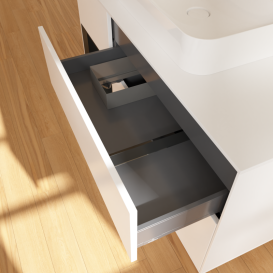 Тумба под раковину Villeroy & Boch Finion 120х50,1 см с подсветкой МДФ белый матовый лак/стекло белое матовое G411PDMT