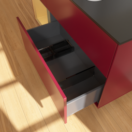 Тумба под раковину Villeroy & Boch Finion 120х50,1 см с подсветкой МДФ пион матовый лак/стекло черное матовое G412HFHB