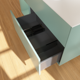 Тумба под раковину Villeroy & Boch Finion 120х50,1 см с подсветкой МДФ оливковый матовый лак/стекло белое матовое G411GMGM