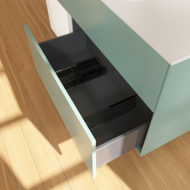 Тумба под раковину Villeroy & Boch Finion 120х50,1 см с подсветкой МДФ оливковый матовый лак/стекло белое матовое G411MTGM