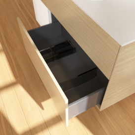 Тумба под раковину Villeroy & Boch Finion 120х50,1 см с подсветкой МДФ шпон дуба/стекло белое матовое G411MTPC