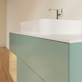 Тумба под раковину Villeroy & Boch Finion 120х50,1 см с подсветкой МДФ оливковый матовый лак/стекло белое матовое G411PCGM