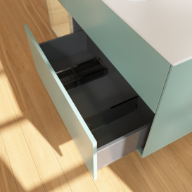 Тумба под раковину Villeroy & Boch Finion 120х50,1 см с подсветкой МДФ оливковый матовый лак/стекло белое матовое G411PCGM