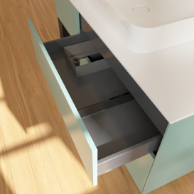 Тумба под раковину Villeroy & Boch Finion 120х50,1 см с подсветкой МДФ оливковый матовый лак/стекло белое матовое G411PDGM