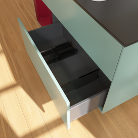 Тумба под раковину Villeroy & Boch Finion 120х50,1 см с подсветкой МДФ оливковый матовый лак/стекло черное матовое G412HBGM