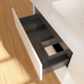 Тумба под раковину Villeroy & Boch Finion 120х50,1 см с подсветкой МДФ белый матовый лак/стекло белое матовое F421GFMT