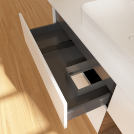 Тумба под раковину Villeroy & Boch Finion 120х50,1 см с подсветкой МДФ белый матовый лак/стекло белое матовое F421GNMT