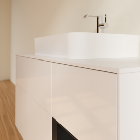 Тумба под раковину Villeroy & Boch Finion 120х50,1 см с подсветкой МДФ глянцевый белый лак/стекло белое матовое F421PDGF