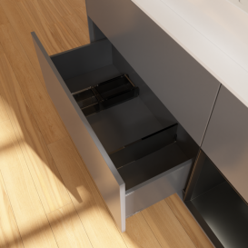 Тумба под раковину Villeroy & Boch Finion 120х50,1 см с подсветкой МДФ антрацит матовый лак/стекло белое матовое F421PDGK