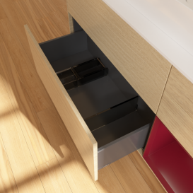 Тумба под раковину Villeroy & Boch Finion 120х50,1 см с подсветкой МДФ шпон дуба/стекло белое матовое F421HBPC