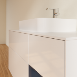 Тумба под раковину Villeroy & Boch Finion 120х50,1 см с подсветкой МДФ глянцевый белый лак/стекло белое матовое F421HGGF