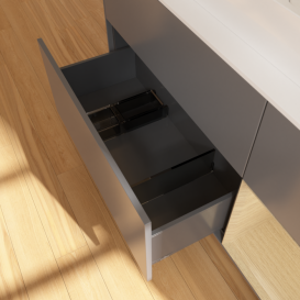 Тумба под раковину Villeroy & Boch Finion 120х50,1 см с подсветкой МДФ антрацит матовый лак/стекло белое матовое F421PCGK