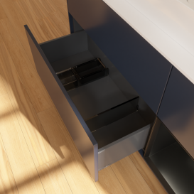 Тумба под раковину Villeroy & Boch Finion 120х50,1 см с подсветкой МДФ темно-синий матовый лак/стекло белое матовое F421PDHG