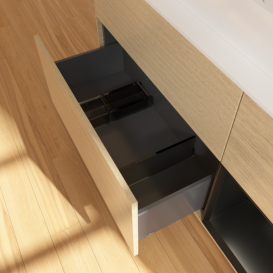 Тумба под раковину Villeroy & Boch Finion 120х50,1 см с подсветкой МДФ шпон дуба/стекло белое матовое F421PDPC