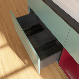 Тумба под раковину Villeroy & Boch Finion 120х50,1 см с подсветкой МДФ оливковый матовый лак/стекло черное матовое F422HBGM