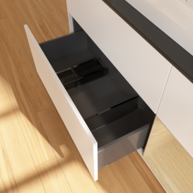 Тумба под раковину Villeroy & Boch Finion 120х50,1 см с подсветкой МДФ белый матовый лак/стекло черное матовое F422PCMT