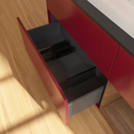 Тумба под раковину Villeroy & Boch Finion 120х50,1 см с подсветкой МДФ пион матовый лак/стекло черное матовое G422GNHB