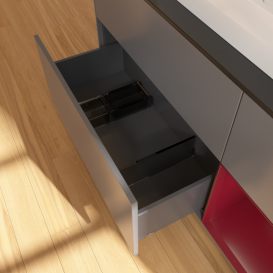 Тумба под раковину Villeroy & Boch Finion 120х50,1 см с подсветкой МДФ антрацит матовый лак/стекло черное матовое G422HBGK