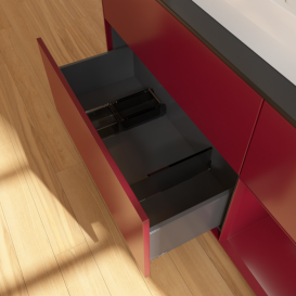 Тумба под раковину Villeroy & Boch Finion 120х50,1 см с подсветкой МДФ пион матовый лак/стекло черное матовое G422HBHB