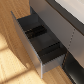 Тумба под раковину Villeroy & Boch Finion 120х50,1 см с подсветкой МДФ антрацит матовый лак/стекло черное матовое G422PDGK