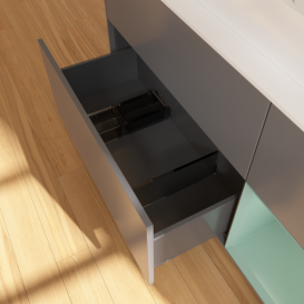 Тумба под раковину Villeroy & Boch Finion 120х50,1 см с подсветкой МДФ антрацит матовый лак/стекло белое матовое G421GMGK